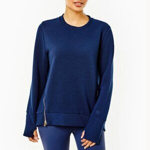 Addison Bay Active Rib Zip Everyday Crewneck Sweatshirt